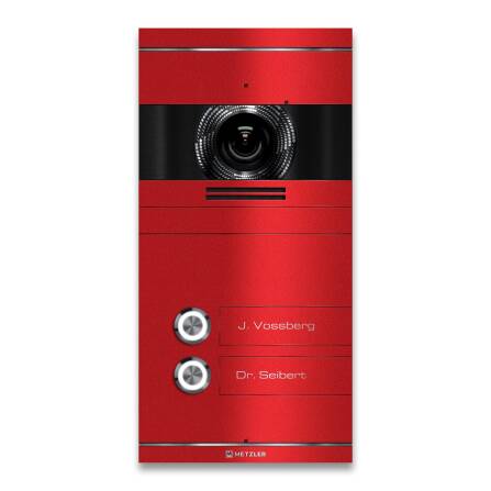 Metzler VDM10 2.0 Mehrfamilien Video-Türsprechanlage | 2 Klingeltaster | Wunschfarbe nach RAL | Colson