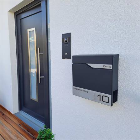 Metzler VDM10 2.0 Video-Türsprechanlage | 1 Klingeltaster | RAL 7016 Anthrazitgrau | Colson