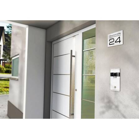 Metzler VDM10 2.0 Video-Türsprechanlage | 1 Klingeltaster | RAL 9016 Verkehrsweiß | Colson