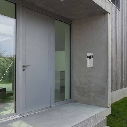 Metzler VDM10 2.0 Video-Türsprechanlage | 1 Klingeltaster | RAL 9007 Graualuminium | Colson