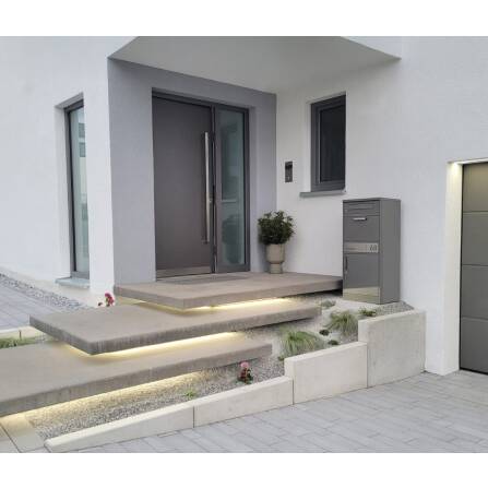 Metzler VDM10 2.0 Video-Türsprechanlage | 1 Klingeltaster | RAL 9007 Graualuminium | Colson