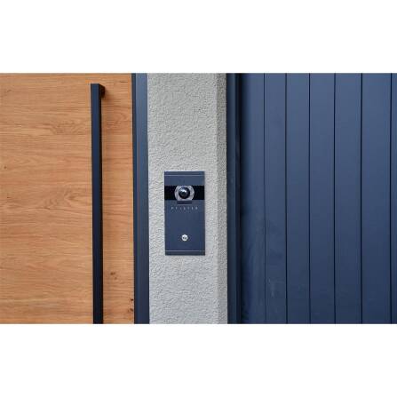 Metzler VDM10 2.0 Video-Türsprechanlage | 1 Klingeltaster | DB 703 Eisenglimmer | Colson