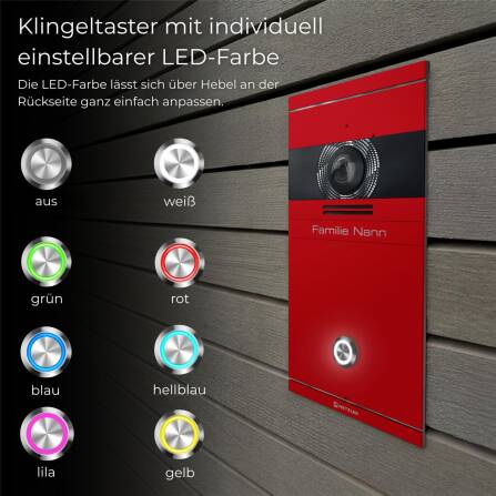 Metzler VDM10 2.0 Video-Türsprechanlage | 1 Klingeltaster | Wunschfarbe nach RAL | Colson