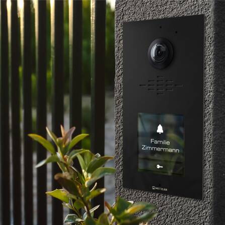 Metzler VDM10 2.0 modulare Video-Türsprechanlage |  Ein- und Mehrfamilien | RAL 9005 Tiefschwarz | Horizon