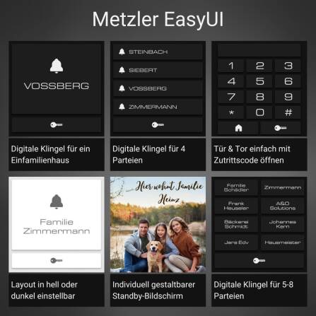 Metzler VDM10 2.0 Interphone Vidéo modulaire | Immeubles Individuels et Collectifs | Acier Inoxydable brossé | Horizon
