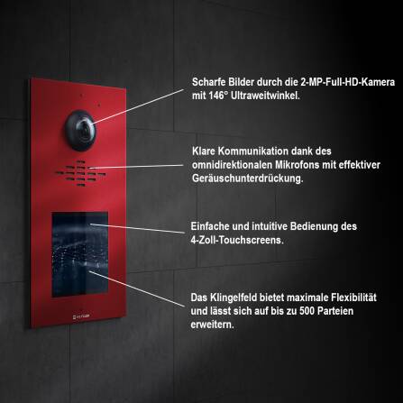 Metzler VDM10 2.0 sistema modulare di videocitofono | Case unifamiliari e plurifamiliari | Colore desiderato secondo RAL | Horizon