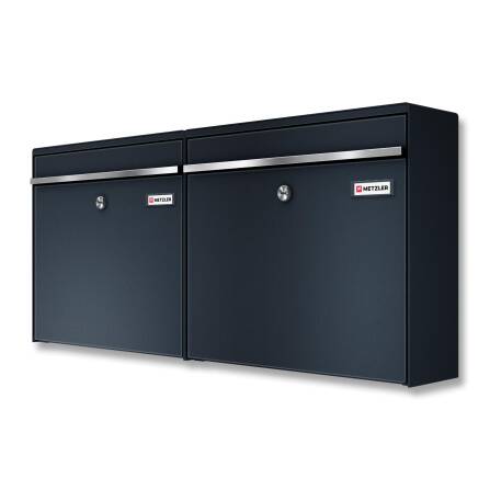 Metzler Zweifach Briefkasten | mit austauschbaren...