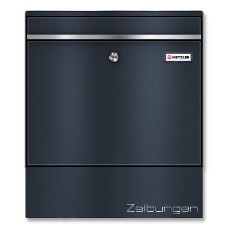 Metzler Briefkasten mit Zeitungsfach | RAL7016...