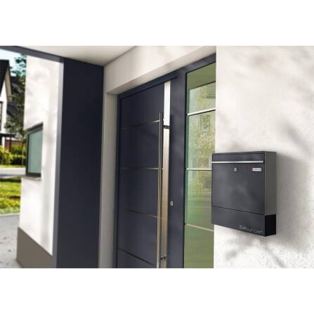 Metzler Briefkasten mit Zeitungsfach | RAL7016 Anthrazitgrau | BK212-RE-ZF
