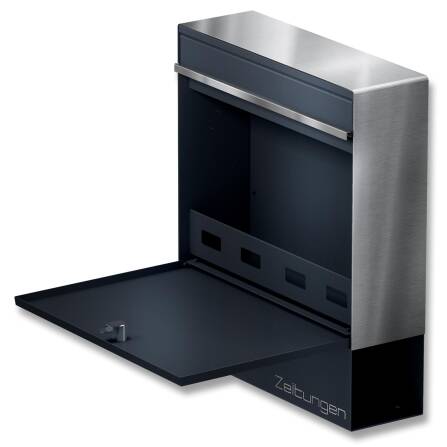 Metzler Briefkasten mit Zeitungsfach | RAL7016 Anthrazitgrau | BK212-RE-ZF