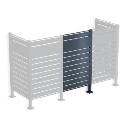 Modulo di estensione del recinto per bidoni della spazzatura Metzler | acciaio inossidabile e massiccio