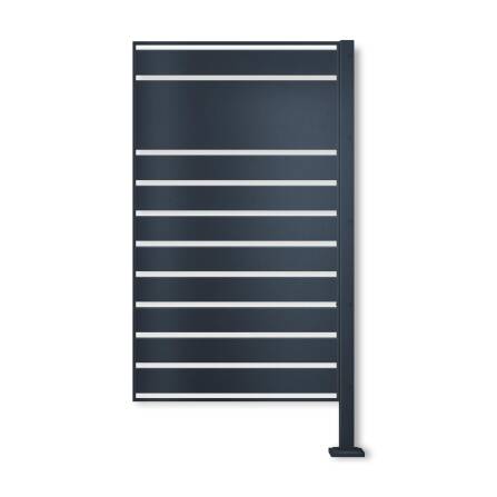 Metzler Sichtschutz Mülltonnenzaun Erweiterungsmodul | rostfrei und massiv | RAL 7016 Anthrazitgrau