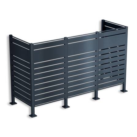 Metzler Sichtschutz Mülltonnenzaun | für drei...