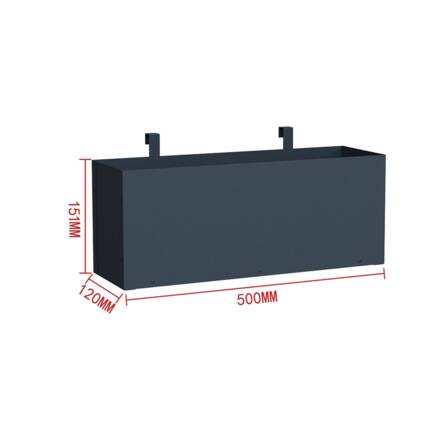 Metzler Blumenkasten | Zubehör für Mülltonnenzaun | RAL7016 Anthrazitgrau