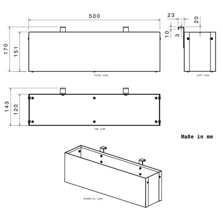 Metzler Blumenkasten | Zubehör für Mülltonnenzaun | RAL7016 Anthrazitgrau