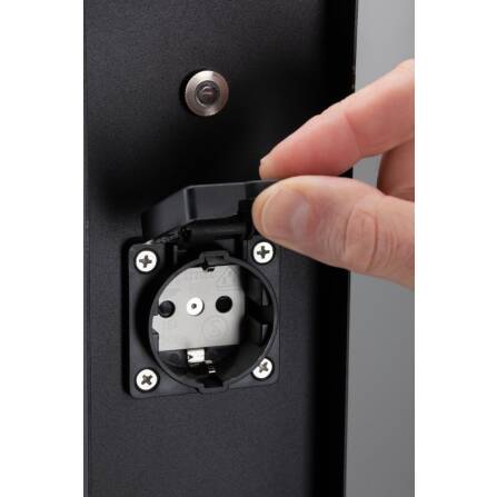 Steckdosensäule Rio | Anthrazit | Dreifach | Dämmerungssensor