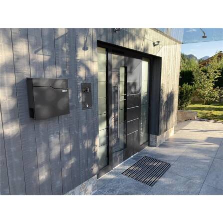 Metzler Cassetta delle lettere con targhetta portanome intercambiabile | DB703 Micacea di ferro | Hoffmann