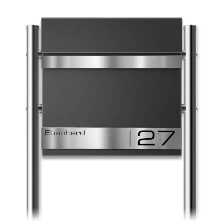 Metzler Standbriefkasten in Eisenglimmer DB703 und Gravur...