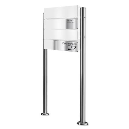 Metzler Standbriefkasten | Verkehrsweiß RAL 9016 | Modell G