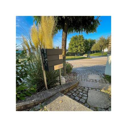 Metzler Standbriefkasten | Graualuminium RAL 9007 | Modell G