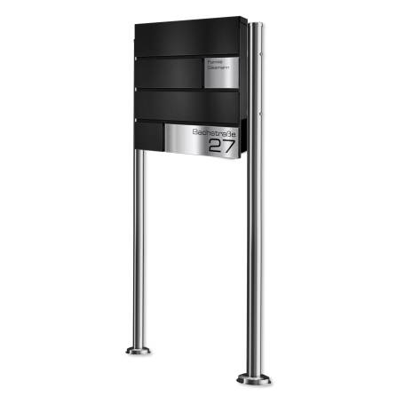 Metzler Standbriefkasten | Tiefschwarz RAL 9005 | Modell G