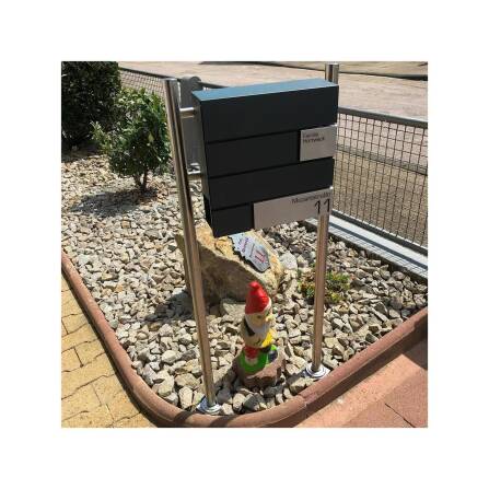 Metzler Standbriefkasten | Tiefschwarz RAL 9005 | Modell G