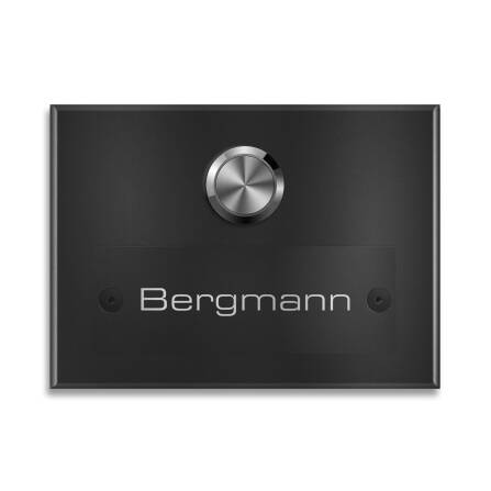 Metzler Klingel Tiefschwarz Aufputz Gravur optional | Kasa