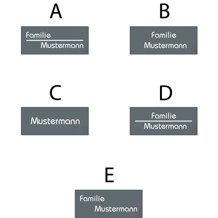 Metzler Klingel Tiefschwarz Aufputz Gravur optional | Kasa