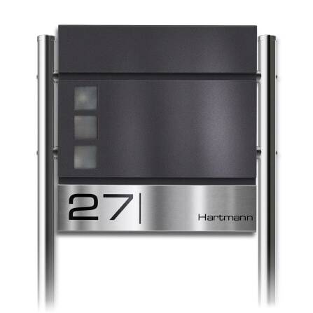 Metzler Standbriefkasten Eisenglimmer Sichtfenster | Oltmann