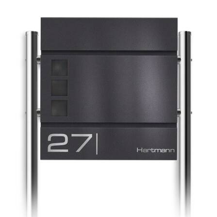 Metzler Standbriefkasten Eisenglimmer hochwertiger Stahl...