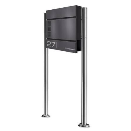 Metzler Standbriefkasten Eisenglimmer hochwertiger Stahl | Cube