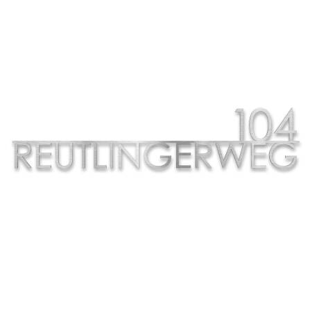 Metzler Edelstahl Schriftzug mit Straße &...