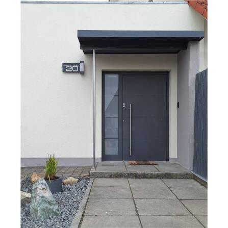 LED Außenleuchte | Anthrazit | Edelstahl Schriftzug | Steinbach