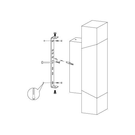 Wandleuchte | Gorzano | Anthrazit