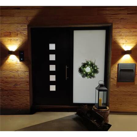 Up-Down-Light Cube | Wandleuchte 9 W | Anthrazit RAL 7016 | LED Warmweiß