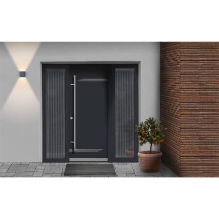 Up-Down-Light Cube | Wandleuchte 9 W | Anthrazit RAL 7016 | LED Warmweiß