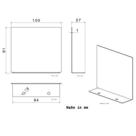 Abdeckung für Zeitungsfach | beidseitig verwendbar | für alle LEPO-Modelle | RAL 9007 Graualuminium