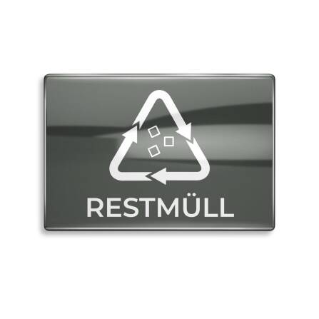 Selbstklebende Beschriftung für Mülltonnenboxen 5er-Set zur Mülltonnenkennzeichnung