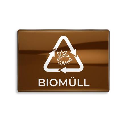 Selbstklebende Beschriftung für Mülltonnenboxen 5er-Set zur Mülltonnenkennzeichnung