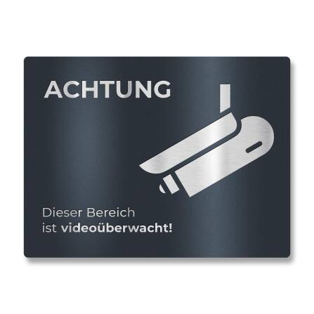 Hinweisschild aus Edelstahl - Dieser Bereich ist...