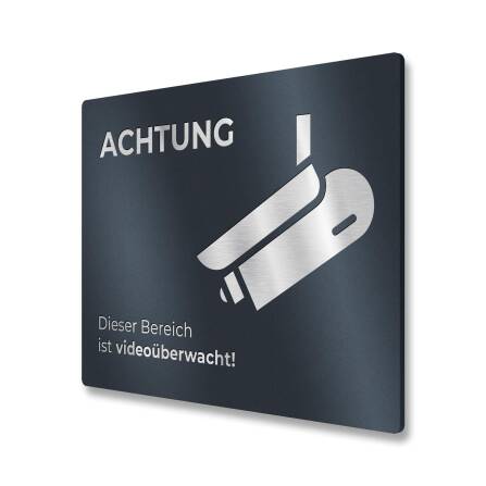 Hinweisschild aus Edelstahl - Dieser Bereich ist...