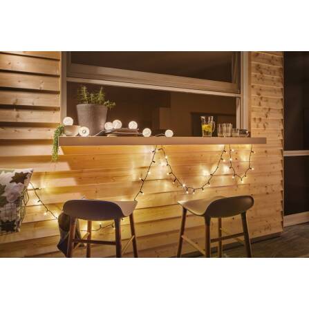 Akkulichterkette | Lampion | Weiß