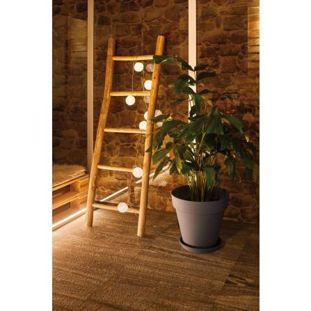 Akkulichterkette | Lampion | Weiß