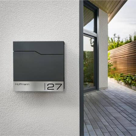 Metzler Boîte aux Lettres avec Plaque de Nom en Acier Inoxydable | Enno