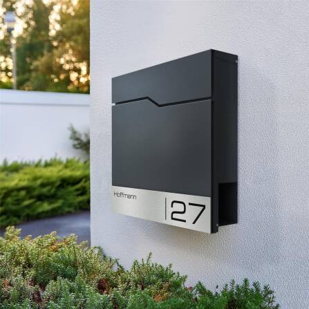 Metzler Boîte aux Lettres avec Plaque de Nom en Acier Inoxydable | Enno