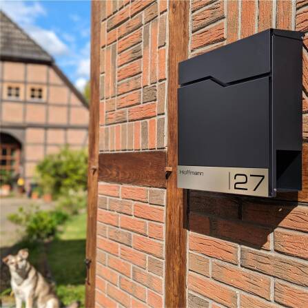 Metzler Boîte aux Lettres avec Plaque de Nom en Acier Inoxydable | Enno