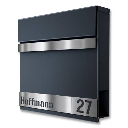 Metzler Briefkasten mit personalisierbarer Blende aus...