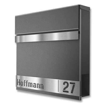 Metzler Briefkasten mit personalisierbarer Blende aus...
