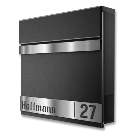 Metzler Briefkasten mit personalisierbarer Blende aus...