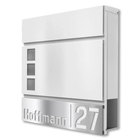 Metzler Briefkasten mit personalisierter Edelstahlblende...